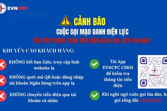 Cảnh báo các cuộc gọi liên quan đến thanh toán tiền điện và cung cấp điện