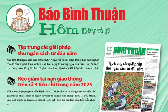 Kính mời độc giả đón đọc báo in Bình Thuận hôm nay (6/2)