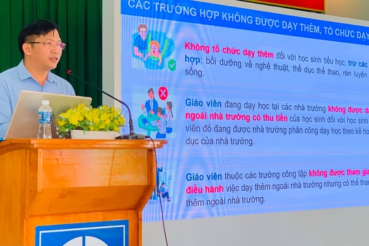 
Quán triệt, triển khai Thông tư quy định về dạy thêm, học thêm