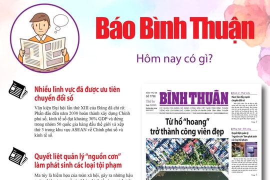 Kính mời độc giả đón đọc báo in Bình Thuận hôm nay (25/2)