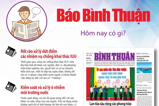 Kính mời độc giả đón đọc báo in Bình Thuận hôm nay (4/3)