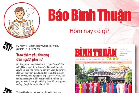 Kính mời độc giả đón đọc báo in Bình Thuận hôm nay (7/3)