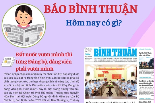 Kính mời độc giả đón đọc báo in Bình Thuận hôm nay (10/3)