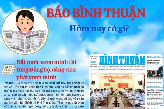 Kính mời độc giả đón đọc báo in Bình Thuận hôm nay (10/3)