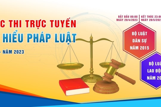 Tiếp tục tổ chức thi trực tuyến tìm hiểu pháp luật