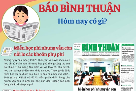 Kính mời độc giả đón đọc báo in Bình Thuận hôm nay (13/3)