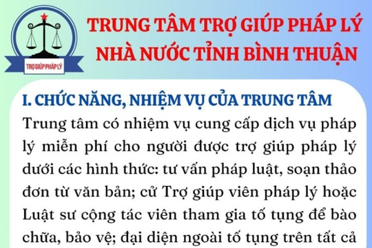 Trung tâm trợ giúp pháp lý Nhà nước tỉnh Bình Thuận