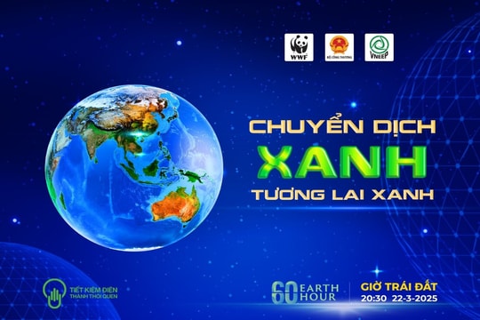 Hưởng ứng Giờ Trái đất năm 2025 thông điệp "Chuyển dịch xanh - Tương lai xanh"