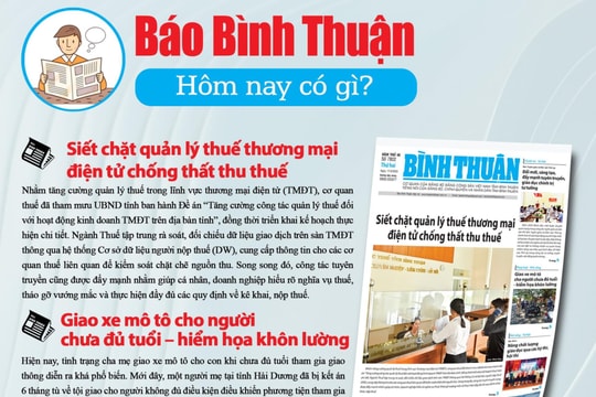 Kính mời độc giả đón đọc báo in Bình Thuận hôm nay (17/3)