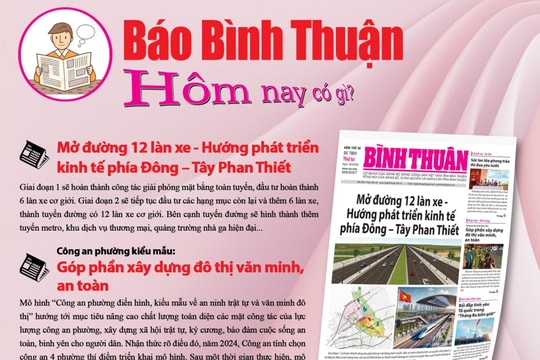 Kính mời độc giả đón đọc báo in Bình Thuận hôm nay (19/3)