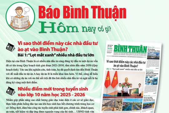 Kính mời độc giả đón đọc báo in Bình Thuận hôm nay (20/3)