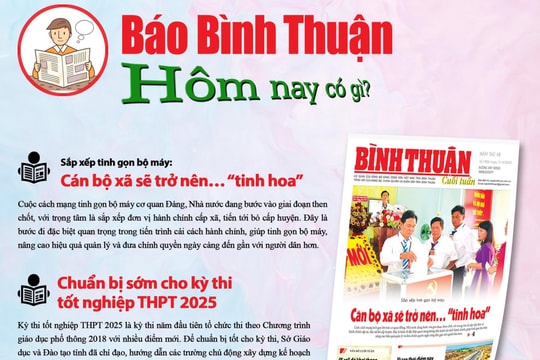 Kính mời độc giả đón đọc báo in Bình Thuận hôm nay (21/3)