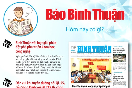 Kính mời độc giả đón đọc báo in Bình Thuận hôm nay (24/3)