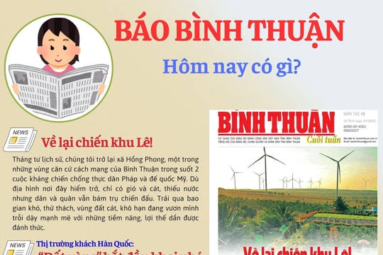 Kính mời độc giả đón đọc báo in Bình Thuận hôm nay (4/4)