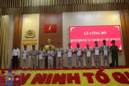 Trại giam Thủ Đức công bố Quyết định đặc xá năm 2025 của Chủ tịch nước