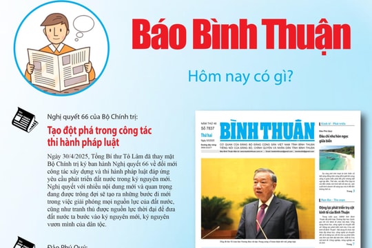 Kính mời độc giả đón đọc báo in Bình Thuận hôm nay (5/5)