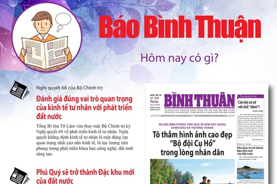 Kính mời độc giả đón đọc báo in Bình Thuận hôm nay (6/5)