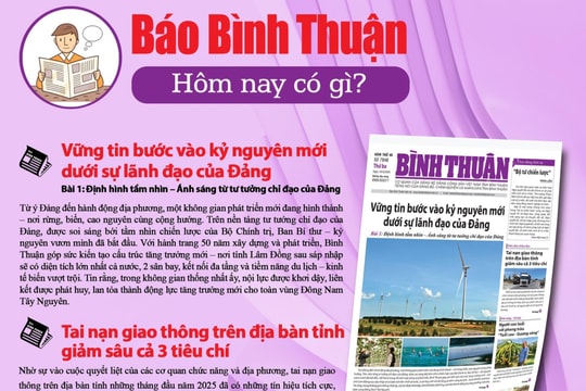 Kính mời độc giả đón đọc báo in Bình Thuận hôm nay (20/5)