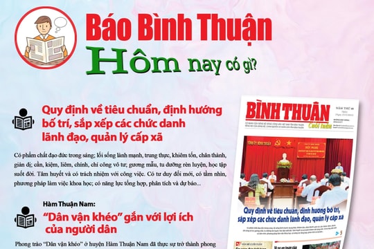 Kính mời độc giả đón đọc báo in Bình Thuận hôm nay (23/5)