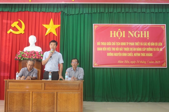 Phan Thiết: Đối thoại với người dân về thu hồi đất, phục vụ nâng cấp đường