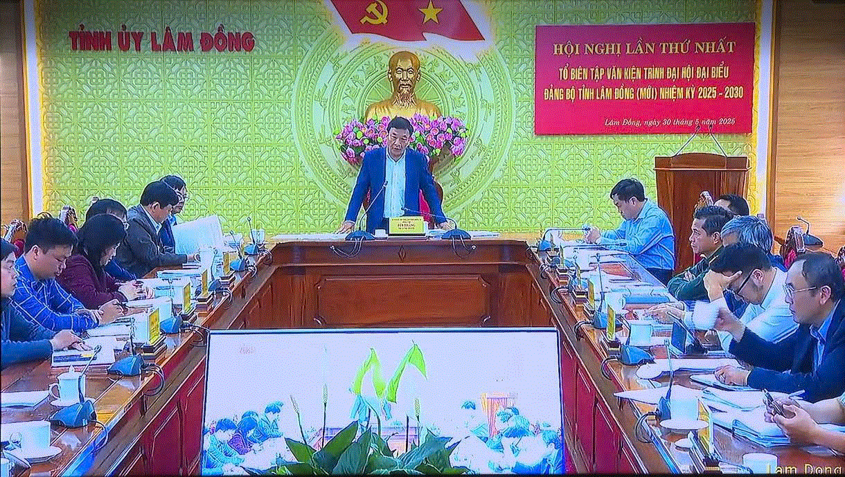Tổ Biên tập văn kiện trình Đại hội đại biểu Đảng bộ tỉnh Lâm Đồng (mới) nhiệm kỳ (2025 – 2030) họp phiên đầu tiên