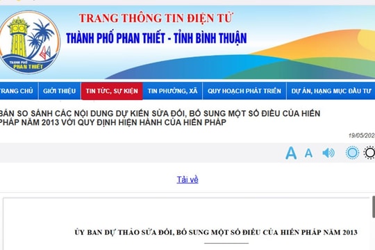 Phan Thiết: Hơn 4.700 ý kiến góp ý dự thảo Nghị quyết sửa đổi Hiến pháp