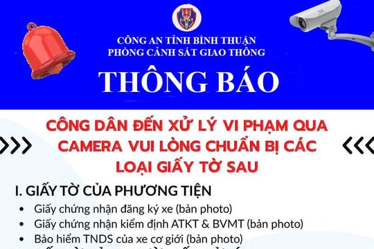 226 phương tiện vi phạm trật tự, an toàn giao thông qua Hệ thống giám sát - xử lý vi phạm trật tự, an toàn giao thông trên tuyến Quốc lộ 1A qua địa bàn tỉnh Bình Thuận (Từ ngày 14 - 31/5/2025)
