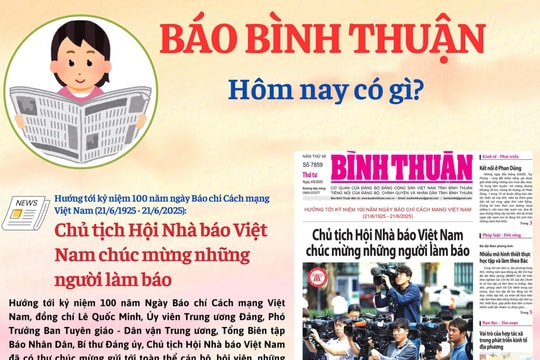 Kính mời độc giả đón đọc báo in Bình Thuận hôm nay (4/6)