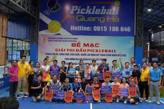 Tuy Phong: Giải Pickleball trong công chức, viên chức, người lao động 