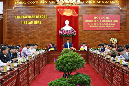 Ban Thường vụ Tỉnh ủy 3 tỉnh Lâm Đồng, Bình Thuận, Đắk Nông tổ chức hội nghị góp ý các văn kiện