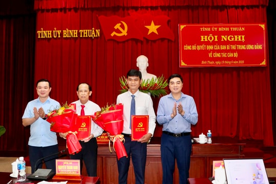 Tỉnh ủy Bình Thuận: Công bố Quyết định của Ban Bí thư về công tác cán bộ