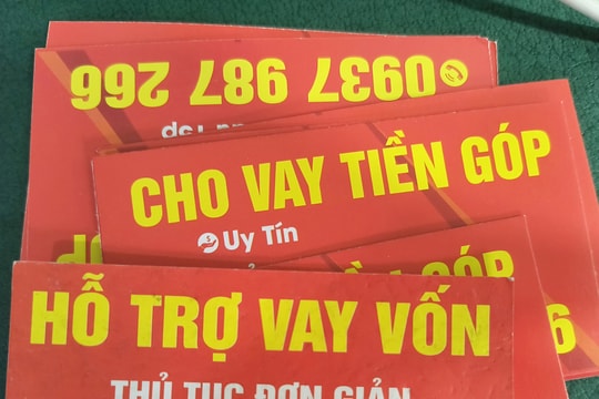  Tái diễn hoạt động rải tờ rơi tín dụng đen