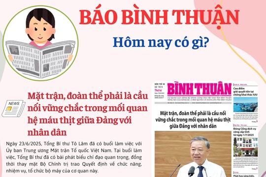 Kính mời độc giả đón đọc báo in Bình Thuận hôm nay (25/6)