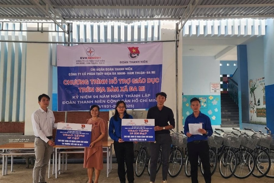 Công ty cổ phần Thuỷ điện Đa Nhim – Hàm Thuận – Đa Mi trao tặng tài trợ giáo dục cho các trường trên địa bàn huyện Hàm Thuận Bắc, tỉnh Bình Thuận và huyện Ninh Sơn, tỉnh Ninh Thuận